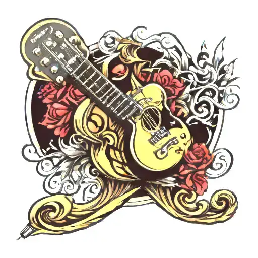music guitar microphone sleeve tattoo tattoo design idea
