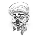 gangster clown tattoo design idea