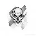 gangster clown tattoo design idea