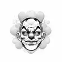 gangster clown tattoo design idea
