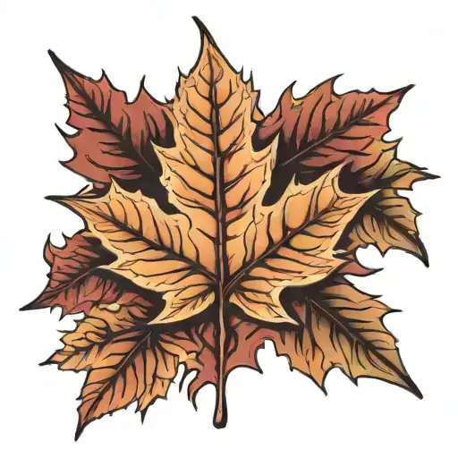 maple leaf tattoo design idea