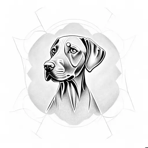 weimaraner tattoo design idea