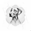 weimaraner tattoo design idea