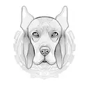 weimaraner tattoo design idea