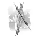 bow and arrow tattoo design idea