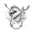 bow and arrow tattoo design idea