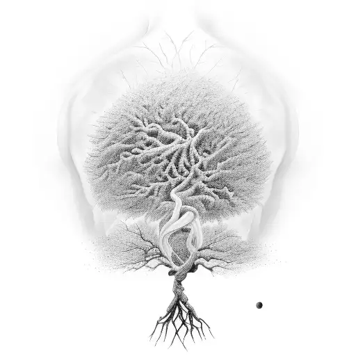dna tree tattoo design idea