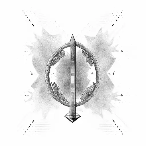 dna family tree with a sword tattoo design idea