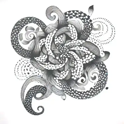 K and M interlaced  tattoo design idea