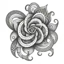 K and M interlaced  tattoo design idea