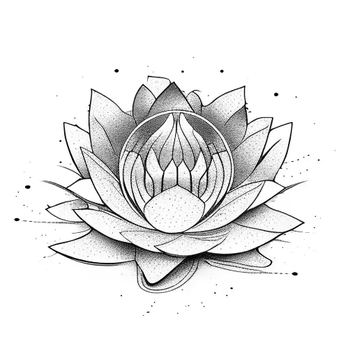 You have grown panel from Vagabond in a lotus flower shape tattoo design idea