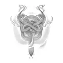runestone, Jörmungandr, lindwyrm, abstract, viking inspired artwork  tattoo design idea