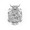 runestone, Jörmungandr, lindwyrm, abstract, viking inspired artwork  tattoo design idea