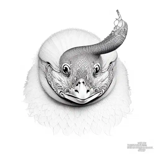 silly goose tattoo design idea