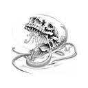 moral Eel skeleton tattoo design idea