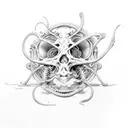 moral Eel skeleton tattoo design idea