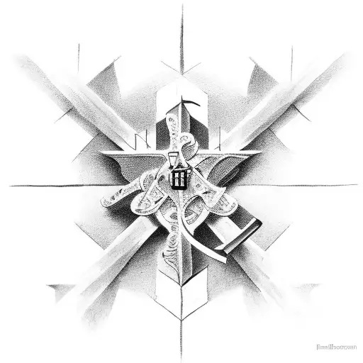 Crosses with the word purpose tattoo design idea