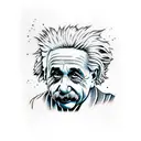 einstein and a atomic bomb tattoo design idea