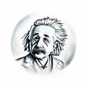 einstein and a atomic bomb tattoo design idea
