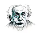einstein and a atomic bomb tattoo design idea