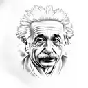 einstein and a atomic bomb tattoo design idea