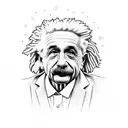 einstein and a atomic bomb tattoo design idea