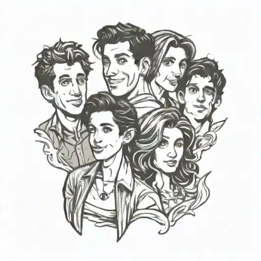 Friends TV show tattoo design idea