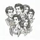 Friends TV show tattoo design idea