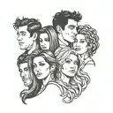 Friends TV show tattoo design idea
