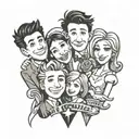 Friends TV show tattoo design idea