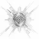 simple mirrors edge circuit board tattoo design idea