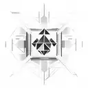 simple mirrors edge circuit board tattoo design idea
