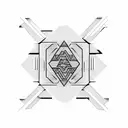 simple mirrors edge circuit board tattoo design idea