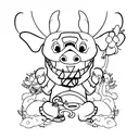 stitch tattoo design idea