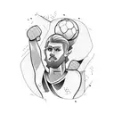 handball player tattoo design idea