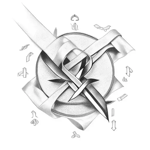 cancer ribbon, forearm , fuck cancer tattoo design idea