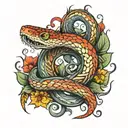 snake tornado tattoo design idea