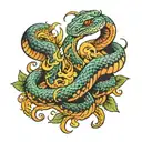 snake tornado tattoo design idea