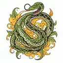 snake tornado tattoo design idea