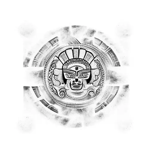 Mayan calendar tattoo design idea