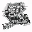 formula 1 miami tattoo design idea