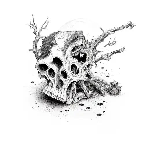 evil dead tattoo design idea
