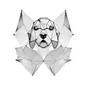 Woof polygon tattoo design idea