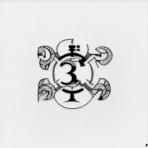 tattoo representing the number 333 and letters CCC  tattoo design idea