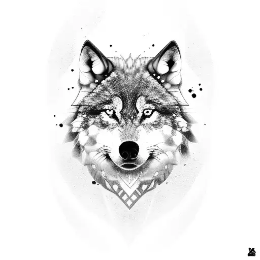 nordic wolf tattoo design idea
