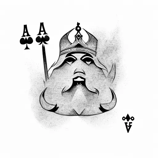 Ace of Spades and crown tattoo design idea