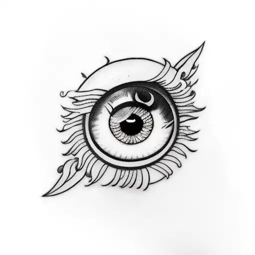 Japanese "Eye" Tattoo Idea BlackInk AI