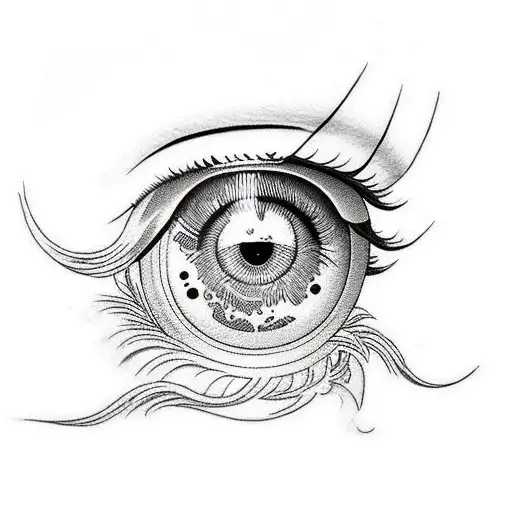 Japanese "Eye" Tattoo Idea BlackInk AI