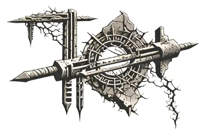 ogham writing tattoo design idea