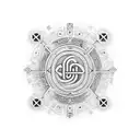 A basic tattoo design that is similar to the ensō circle, but a figure of 8. It should just be the symbol with a white b tattoo design idea